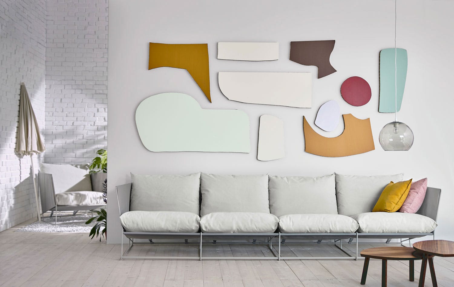 Modulsofa som du kan bygge så stor du vil og som kan brukes ute så vel som inne Modulsofa som du kan bygge så stor du vil og som kan brukes ute så vel som inne